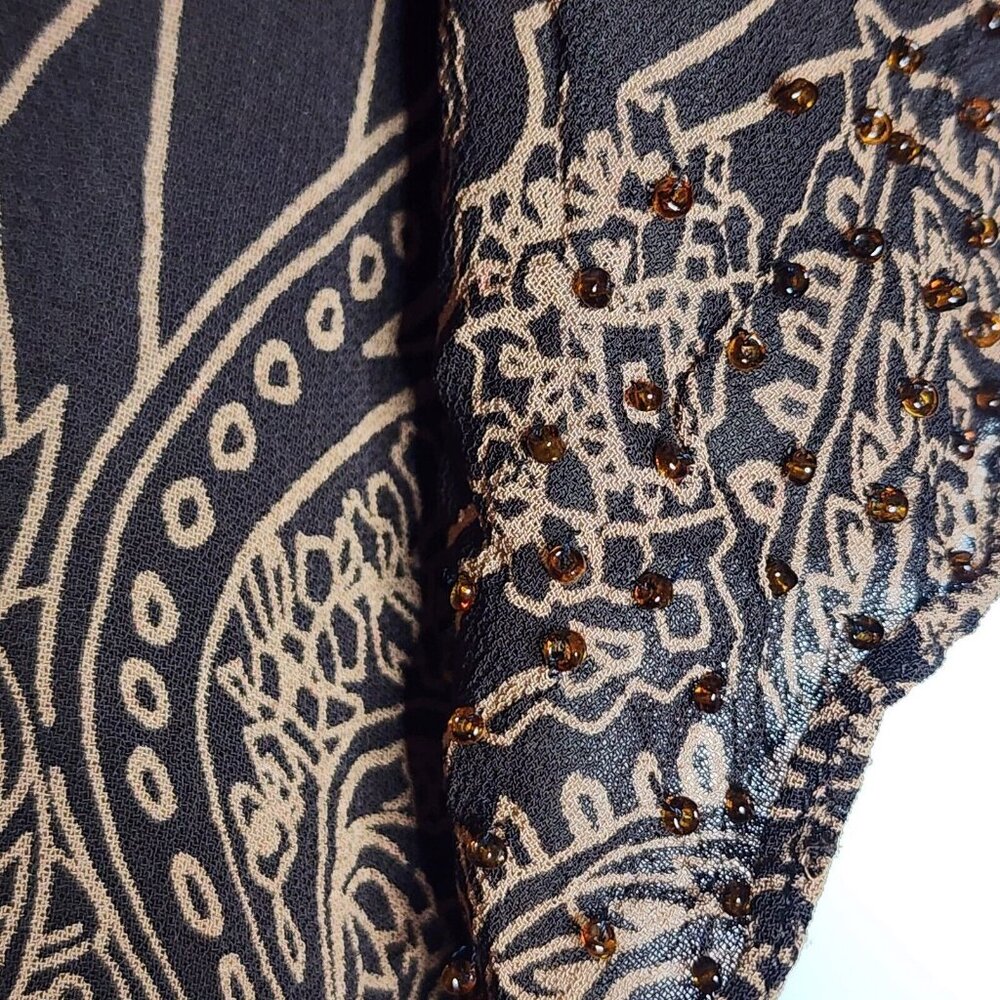 AVENUE Brown Paisley V Neck Short Sleeve Pullover Dress Womens Plus Size‎ 20 - Picture 7 of 7